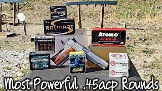 The Most Powerful .45acp Ammo You Can Buy - Ballistic Gel Test