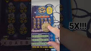 Multiplier on the $5 Dollar *Wheel of Fortune* Ohio Lottery Scratch Tickets #scratchtickets #bigwin