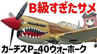 【兵器解説】戦闘力B級すぎたサメ戦闘機・カーチスP-40ウォーホーク、数が多くそれなりに活躍したやつ