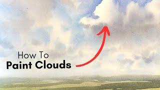 How to Paint Clouds in Watercolor - step-by-step