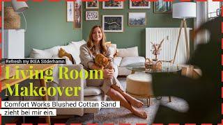 Vlog: Wohnzimmer Makeover mit Comfort Works Brushed Cotton Bezug für IKEA Söderhamn Sofa + Katzen