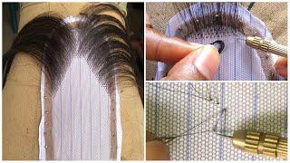 Hair Ventilation Tutorial |very detailed explanation | no speed up| beginner friendly