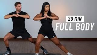 20 MIN FULL BODY WORKOUT - Burn & Tone (No Equipment + No Jumping)