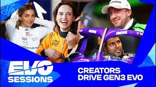 Cleo Abram, Sergio Agüero, JUCA & Others Drive the GEN3 Evo Race Car! | Formula E Evo Sessions