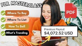 PLR Masterclass | PLR Products | How to sell PLR Products | Edit PLR Products | What to sell NOW! 