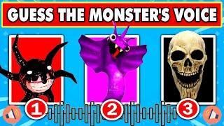 Guess The MONSTER'S VOICE | GARTEN of BANBAN 3 & DOORS Super Hard Mode | Silent Steve, Screech, A-90