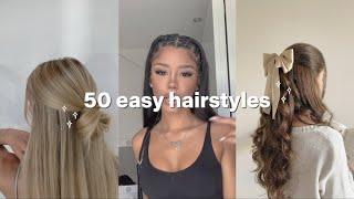 50 easy hairstyles for school | uni | work 