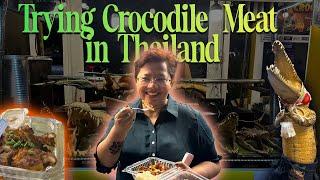 OMG I ate a  Crocodile in Pattaya #crocodilemeat #pattaya #pattayafood #pattayastreetfood