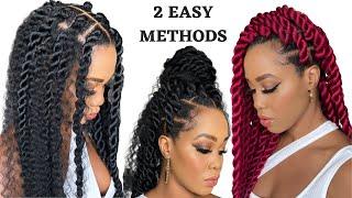 How To: Boho Goddess Passion Twists JUMBO TWIST/ Beginner Friendly / RUBBER BAND  METHOD / Tupo1