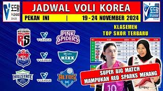 Jadwal Liga Voli Korea 2024 Pekan Ini ~ RED SPARKS vs PINK SPIDERS ~ GS CALTEX vs RED SPARKS