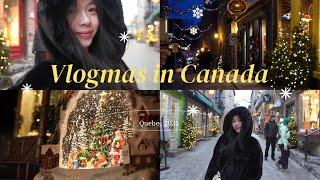 DU HỌC CANADA | Mấy ngày ở Quebec: chợ giáng sinh, ngắm tuyết,... | Vlogmas