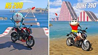 gta 5 water ramp test ktm duke 390 vs ns 200 telugu | gta 5 in telugu