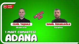 ADANA / Canlı Yayın / Bariyer Dibi / 1 Mart 2025 Cumartesi #atyarisi