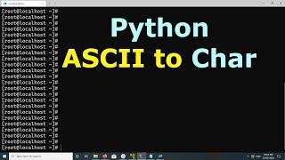 Python Convert ASCII to char