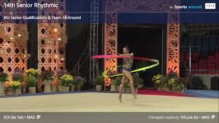 Koi Sei Yan (MAS) Ribbon Qualification Rhythmic Gymnastics Asian Championships 2023