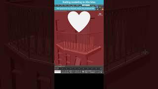  Instant Balcony Railings in 3ds Max | Magic with Splines! #shorts  #3dsmax #tips #magic