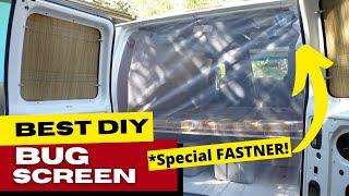 $8 DIY BUG SCREEN (DIY Mosquito Net) with NEODYMIUM MAGNETS for Doors & Windows of Camper Vans & RVS