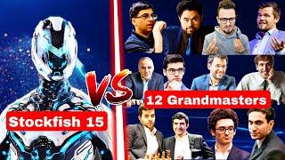 When 12 Super Grandmasters Face Stockfish 15 !! 12 Grandmasters vs Stockfish | GM Vs Stockfish