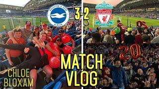 LFC FANS HAVE A PARTY IN INCREDIBLE AWAY END ATMOSPHERE! | Brighton 3-2 Liverpool | Match Vlog