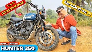 Top 5 Disadvantages of Royal Enfield Hunter 350 | Hunter 350 Ownership Review | #hunter350