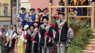 Tänzelfest Kaufbeuren 2024 Festzug der Kinder durch die Altstadt