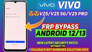 VIVO V25/V25 5G FRP Bypass Android 11/12/13 Without PC | Talk Back Not Working Fixed 100% New Trick