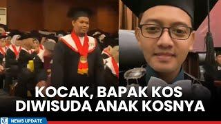 Viral Momen Kocak Anak Kos Mewisuda Bapak Kosnya