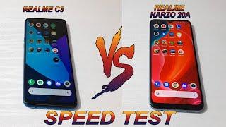 Realme narzo 20a vs Realme c3 speed test