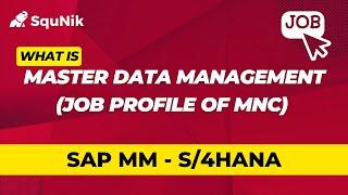 Master Data Management Profile in SAP S4 Hana | SquNik