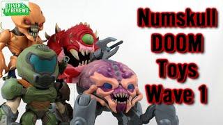 Numskull Doom Vinyl Toys Wave 1: Doom Slayer, Imp, Arachnotron, Cacodemon