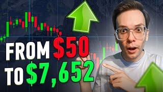 FROM $50 TO $7,652 | THE ONLY STRATEGY YOU NEED TO BE PROFITABLE | BINOMO TRADING STRATEGY