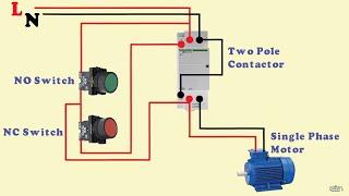 Modular Contactor Connection Single Phase Motor