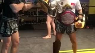 One Championship fighter Michael Pham training with Team Tieu Head coach Philip Tieu