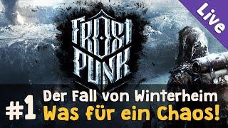 Der Fall von Winterheim #1: Was für ein Chaos!  Schwer / Blind  Let's Play Frostpunk (Live-Aufz.)