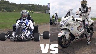 Suzuki GSX 1300R Hayabusa vs 230HP Kart CBR1000RR Fireblade