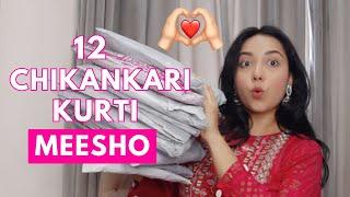 HUGE Chikankari Kurti Try On Haul From Meesho | Starting Rs 275 | Isha Vinod Jain