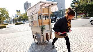 SOLD OUT EVERYDAY! The most beautiful onigiri maker in Hiroshima and her 220lb cart