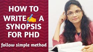 Simple format to write a best synopsis for PhD. How to write a best synopsis?