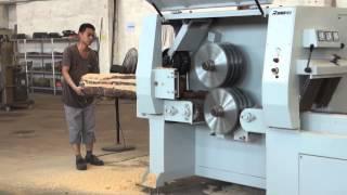 Round Multi-rip Saw Machine MJ 1430 test in factory