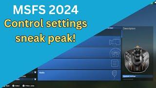 MSFS2024 - Sneak peak of control settings