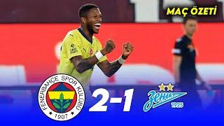 Fenerbahçe 2 Zenit 1 Maç Özeti 🟡HD GENİŞ ÖZET #fenerbahçe jose mourinho