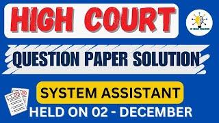 J&K & LADAKH HIGH COURT II QUESTION PAPER II ENGLISH, CURRENT AFFAIRS & COURT KNOW. II #court