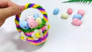 DIY Osterkorb aus Pfeifenreinigern  Einfache Osterdeko basteln! | DIY Geschenke