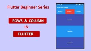 #7 Flutter Rows and Column || Basic Row and Column Layout UI Design || Flutter Beginner Series