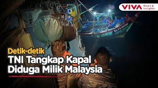 TEGANG! Gaya Terobos Laut RI, Kapal Malaysia Keok Lawan Kapal Perang TNI