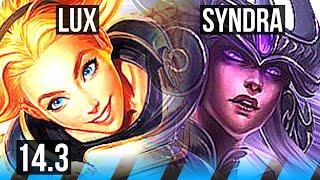 LUX vs SYNDRA (MID) | 11/3/21, 300+ games | BR Diamond | 14.3
