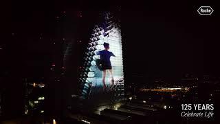 Roche 125 years Celebrate Life - Main tower light show