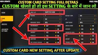 New custom card setting | free fire custom card setting | custom kaise banaye free fire mein