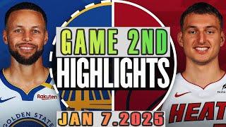 Golden State Warriors vs Miami Heat Game 2nd Highlights Jan 07,2025 NBA Season 2024-25