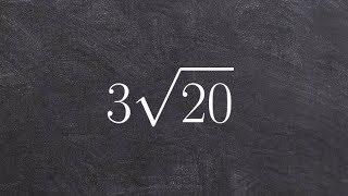 Learn how to simplify square root of a number when it is multiplied by another number